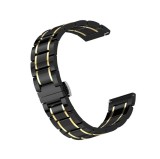 Curea ceramica, compatibila cu Huawei Watch GT 7 46mm, Telescoape QR, 22mm, Black Gold