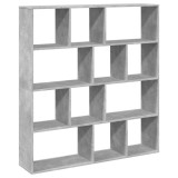 Cumpara ieftin Biblioteca, gri beton, 132x29x141,5 cm, lemn prelucrat