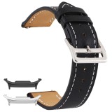 Curea piele, compatibila cu Samsung Galaxy Watch8 40mm, Black Night