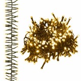 Instalatie tip cluster cu 1000 LED-uri, alb cald, 11 m, PVC