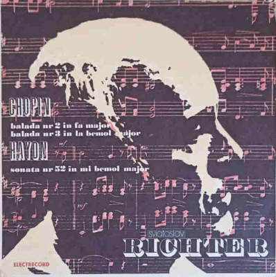 Disc vinil, LP. Balada Nr 2 In Fa Major. Balada Nr 3 In La Bemol Major. Sonata Nr 52 In Mi Bemol Major-SVIA-218189 foto