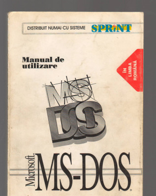 C9365 MICROSOFT MS-DOS - MANUAL DE UTILIZARE foto