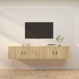 Cumpara ieftin Dulapuri TV montate pe perete 2 buc stejar sonoma 100x34,5x40cm