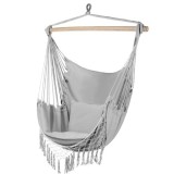 Scaun suspendat brazilian gri cu 2 perne, stil boho, Gardlov