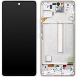 Cumpara ieftin Display cu Touchscreen Samsung Galaxy A53 5G A536, cu Rama, Alb, Service Pack GH82-28024B