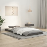 Cumpara ieftin Cadru de pat, gri, 90x200 cm, lemn masiv de pin