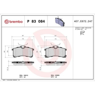 Placute frana Toyota Avensis ( T22) 09.97-02.03, Corolla ( E11) 05.95-02.03, Corolla Compact ( E11) 04.97-01.02, Corolla Estate ( E11) 04.97-10.01, C foto