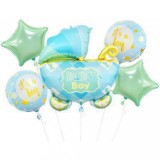 Set 5 baloane carucior albastru StarHome GiftGalaxy, Hessa