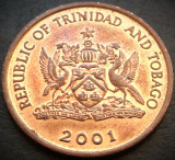 Cumpara ieftin Moneda exotica 5 CENTI - TRINIDAD TOBAGO, anul 2001 * cod 1516 C = A.UNC, America Centrala si de Sud
