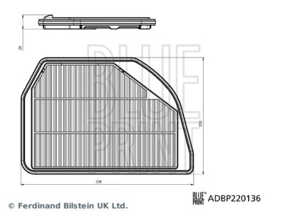 BLUE PRINT ADBP220136 Filtru aer foto
