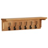 Cumpara ieftin Cuier de haine, 60 x 16 x 16 cm, lemn masiv de stejar