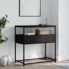 VidaXL Măsuță consolă, negru, 75x40x75 cm, lemn compozit