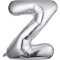 Balon Folie Litera Z Argintiu - 100 cm