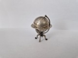 Miniatura din Argint Glob Pamantesc Rotativ