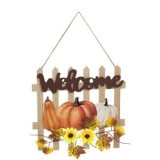 Decorațiune Suspendabilă de Toamnă &icirc;n Lemn cu Mesajul \"Welcome\", CMCLASS
