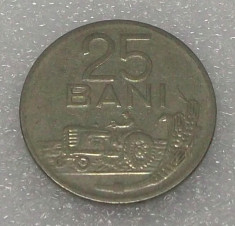 G5. ROMANIA 25 BANI 1966, 3.38 g, Ni Clad Steel, 22 mm ** foto