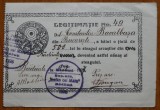 Legitimatie a scriitorului Constantin Bacalbasa din Bucuresti la Societatea Arcasilor Stefan cel Mare din Radauti ca nănas al steagului, 1927