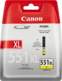 Cartus Cerneala Original Canon Yellow CLI-551XLY pentru Pixma IP-7250|8750|IX-6850|MG-5450|5550|5650|6350|6450|6650|7150|7550|MX