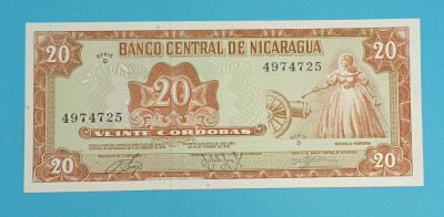 Nicaragua 20 Cordobas 1978 &amp;#039;Rafaela Herrera&amp;#039; UNC serie: D 4974725 foto