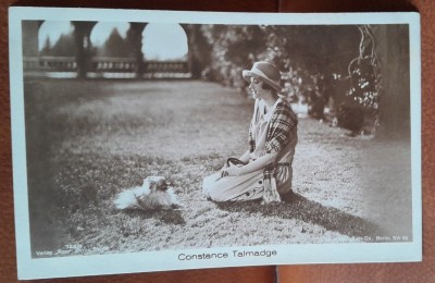 Carte postala, Constance Talmadge, vedetă americană de film mut, 1898-1973 foto