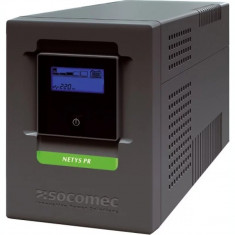 UPS SOCOMEC Line Int. cu Sinusoida Pura tower 2000VA/ 1400W AVR 6 x socket IEC display LCD 2 x baterie 24V/10Ah Backup 60 min incarcare 8h conector US