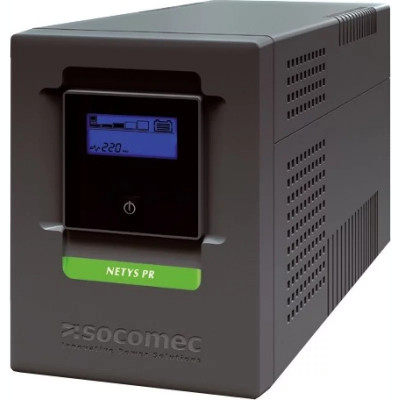 UPS SOCOMEC Line Int. cu Sinusoida Pura tower 1500VA/ 1050W AVR 6 x socket IEC display LCD 2 x baterie 24V/9Ah Backup 55 min incarcare 8h conector USB foto