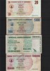 Zimbabwe Set 14 bancnote agro cheque 2006-2008, Africa
