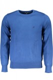 Cumpara ieftin Pulover barbati cu decolteu rotund si logo brodat albastru, 3XL