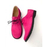Pantofi din piele naturala intoarsa Pax Fucsia