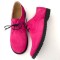 Pantofi din piele naturala intoarsa Pax Fucsia