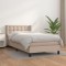 vidaXL Pat box spring cu saltea, cappuccino, 80x200 cm piele ecologică 3130750