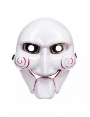 Masca horror pentru Halloween model Saw, alb foto