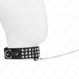 Kink Collar &amp; Gag-Colier cu Curea 65 cm, Lucios Reglabil 37-42