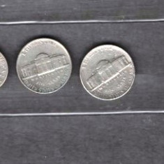 AMERICA 1976/78/89 - LOT 3 MONEDE 1 DIME (10 CENTS), 5 CENTS