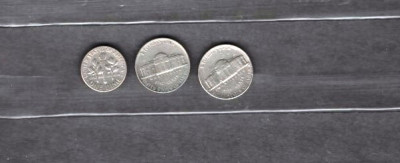 AMERICA 1976/78/89 - LOT 3 MONEDE 1 DIME (10 CENTS), 5 CENTS foto