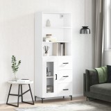 vidaXL Dulap &icirc;nalt, alb, 69,5x34x180 cm, lemn compozit