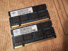 Kit memorii RAM laptop 4Gb DDR2(2x2Gb) 667Mhz Nanya sodimm Dual Channel foto