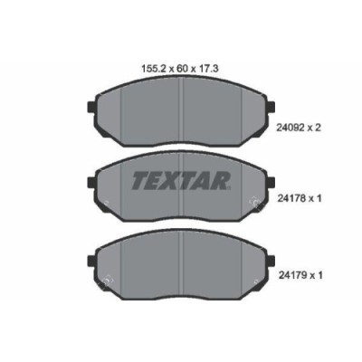 Placute frana Kia Sorento I (Jc) 08.02-12.11, Sorento I Van (Jc) 08.02-12.11, Fata, TEXTAR foto
