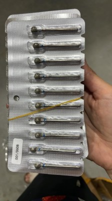 Capăt de freză de diamant pentru cuticule, bilă, br&amp;acirc;u albastru, 001/060B foto