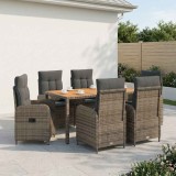 Cumpara ieftin Set dining pentru exterior 7 buc. Gri deschis si gri inchis
