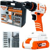 Ruris RMX1240 - Masina de gaurit si insurubat cu 1 acumulator Li-Ion 20 V 2 Ah 40 Nm valiza plastic accesorii