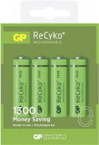 Set acumulatori AA R6 GP NiMH Recyko+ 1300mAh 4buc/blister