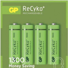 Set acumulatori AA R6 GP NiMH Recyko+ 1300mAh 4buc/blister