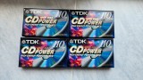 11.Lot 4 Casete Audio TDK CD Power 110 TYPE II High Bias Sigilate, Maxell