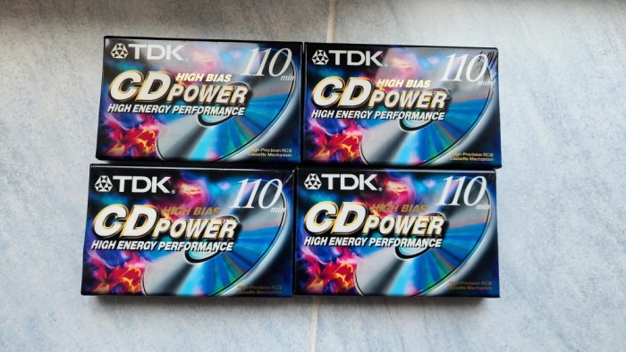 13.Lot 4 Casete Audio TDK CD Power 110 TYPE II High Bias Sigilate