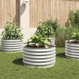 vidaXL Strat &icirc;nălțat de grădină, argintiu, 80x80x44 cm oțel galvanizat 45520