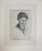 Iosif Rosenblut - Turc din Tuzla, Aquaforte, Album Arta, Semnat, 12.3x9cm, Certificat Autenticitate