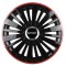 Set 4 Capace Roti pentru Smart, model Falcon Black Cu Rama Rosie, R16, SMART