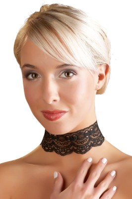 Choker Dantela Neagra# foto