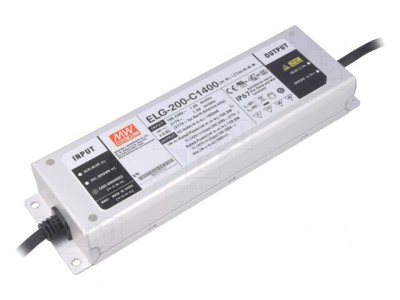 Alimentator LED 198.8W 71-142VDC 1400mA IP67 ELG-200-C1400 foto